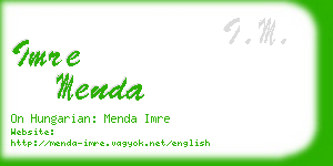 imre menda business card